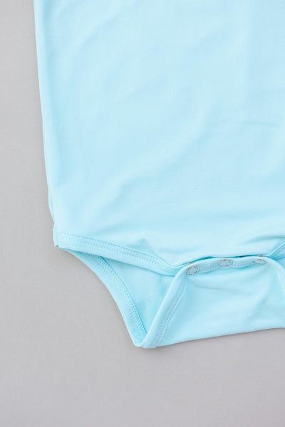Mila & Rose:  Aqua S/S Flutter Bodysuit SHIPS SEPARATELY
