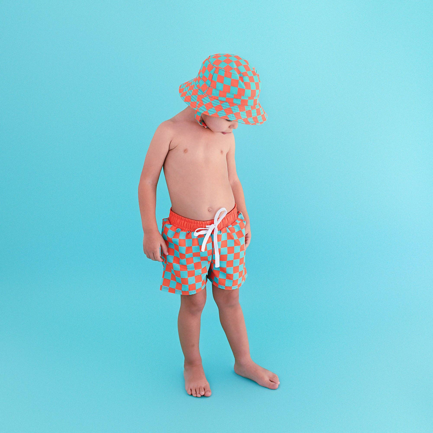 Gigi and Max Swim Shorts: Spencer Checks