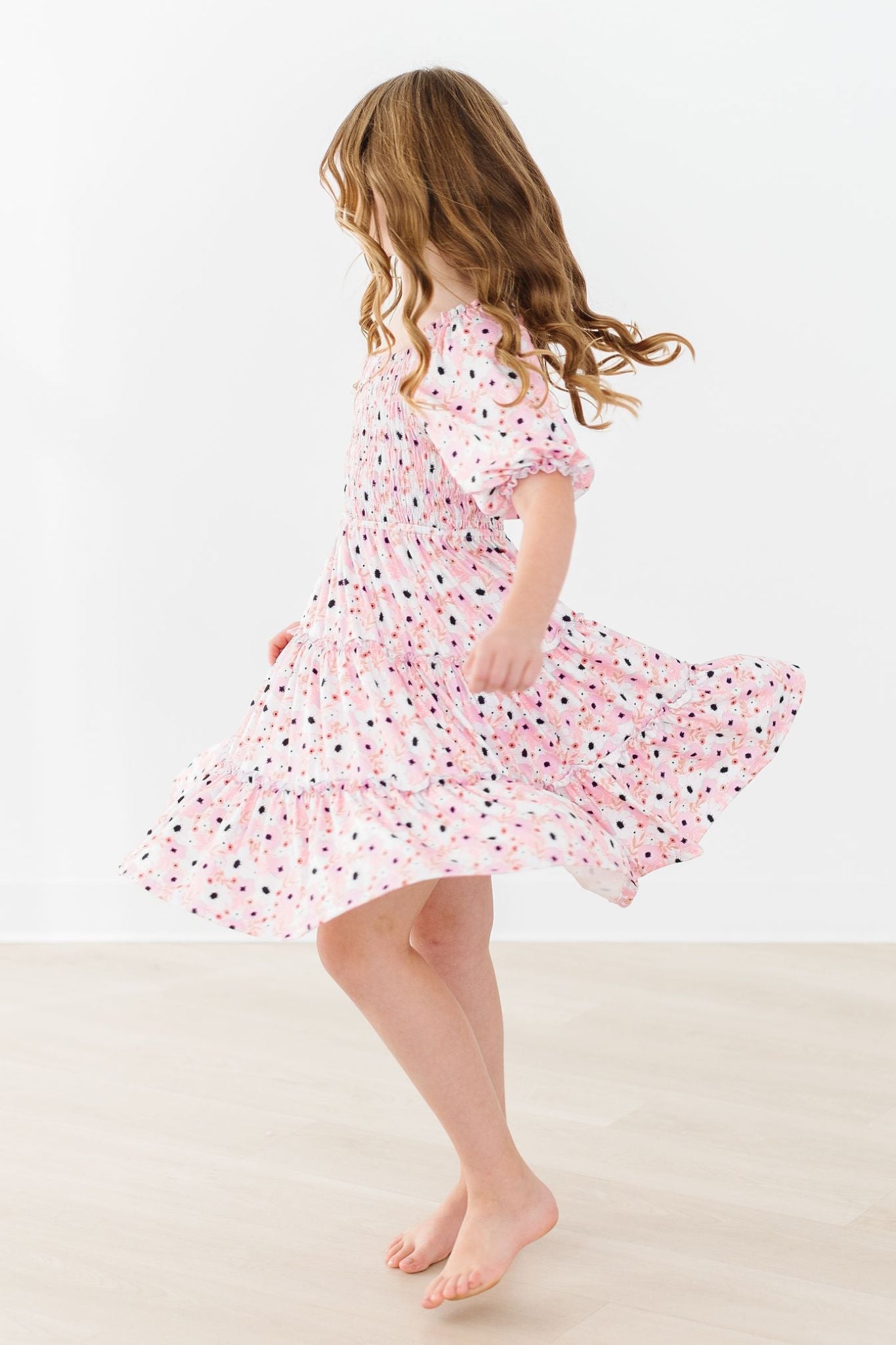 Mila & Rose:  SALE Whimsical Wildflowers Smocked Ruffle Dress SHIPS SEPARATELY