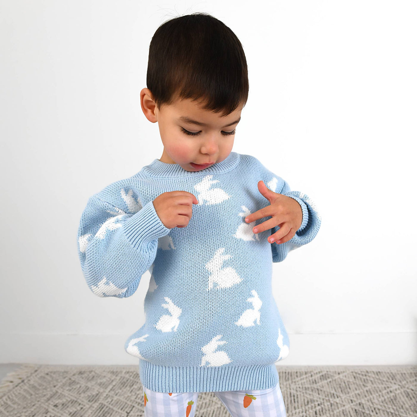 Gigi and Max: Blue Bunny Sweater