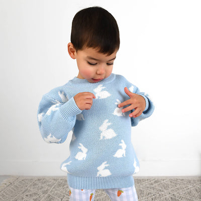 Gigi and Max: Blue Bunny Sweater