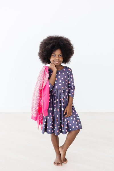 Mila & Rose:  City Girl 3/4 Sleeve Twirl Dress SHIPS SEPARATELY