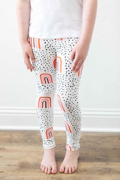 Mila & Rose:  Peach Rainbow Leggings SHIPS SEPARATELY