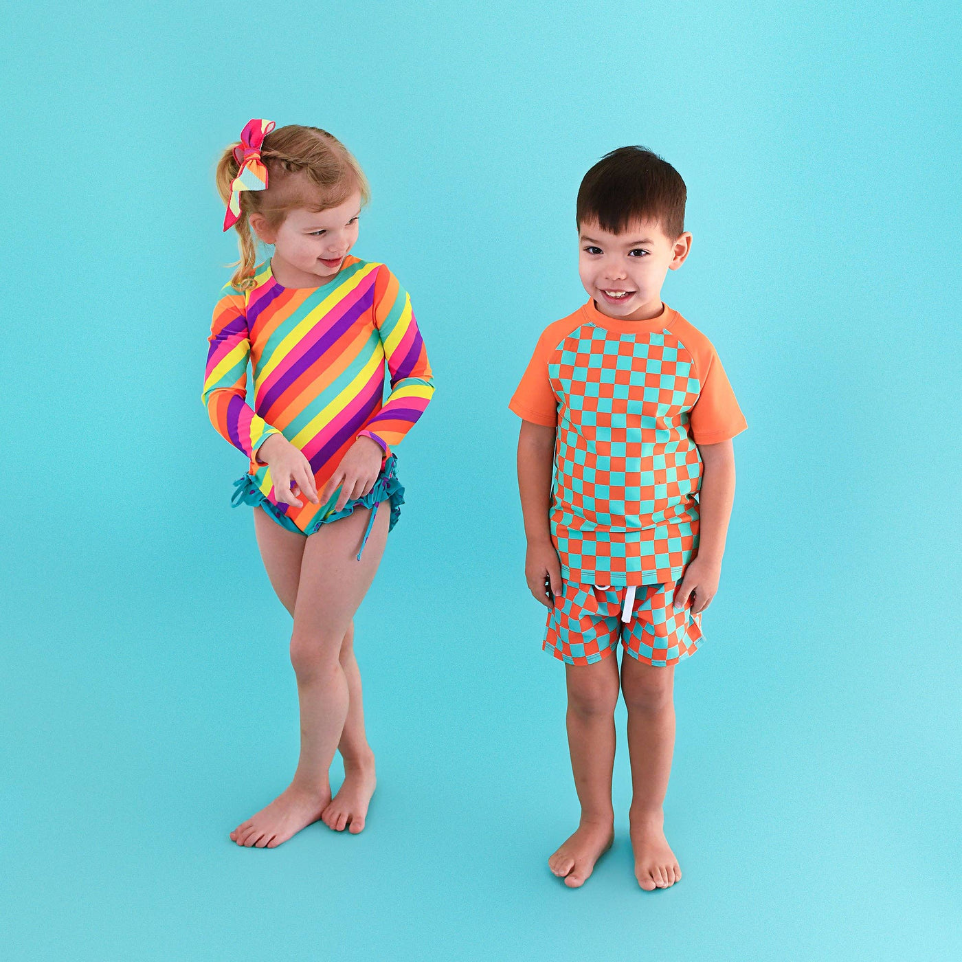 Gigi and Max Swim Shorts: Spencer Checks