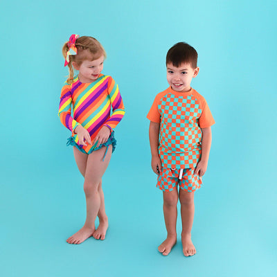 Gigi and Max Swim Shorts: Spencer Checks