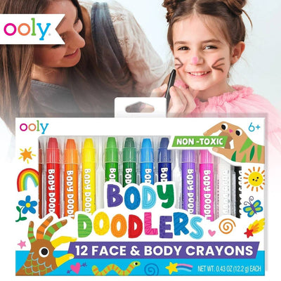 OOLY: Body Doodlers Face & Body Crayons
