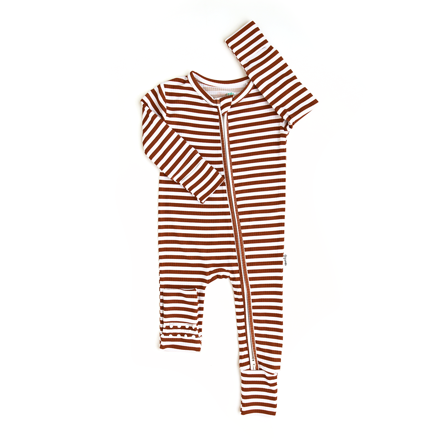 Gigi and Max Ribbed Zip Sleeper: Chase Brown