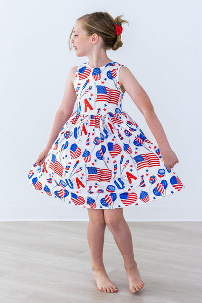 Mila & Rose:  Party in the USA Tank Twirl Dress SHIPS SEPARATELY