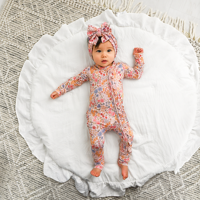 Gigi and Max: Meadow Floral Bunny Ruffle Zip