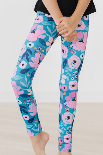 Mila & Rose:  Twirling in Teal Leggings SHIPS SEPARATELY