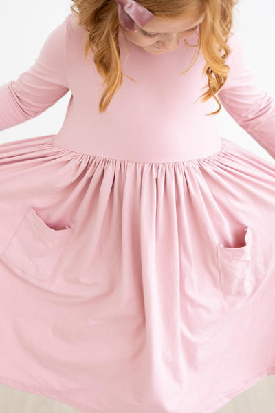 Mila & Rose:  Vintage Pink Pocket Twirl Dress SHIPS SEPARATELY