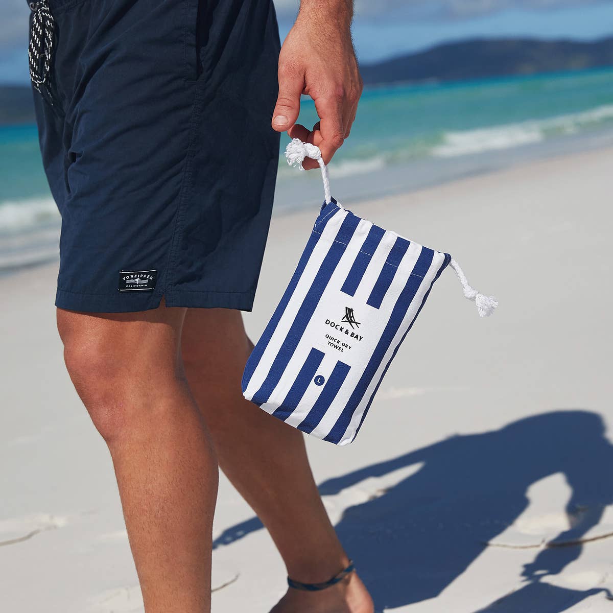 Dock & Bay Quick Dry Towel: Whitsunday Blue