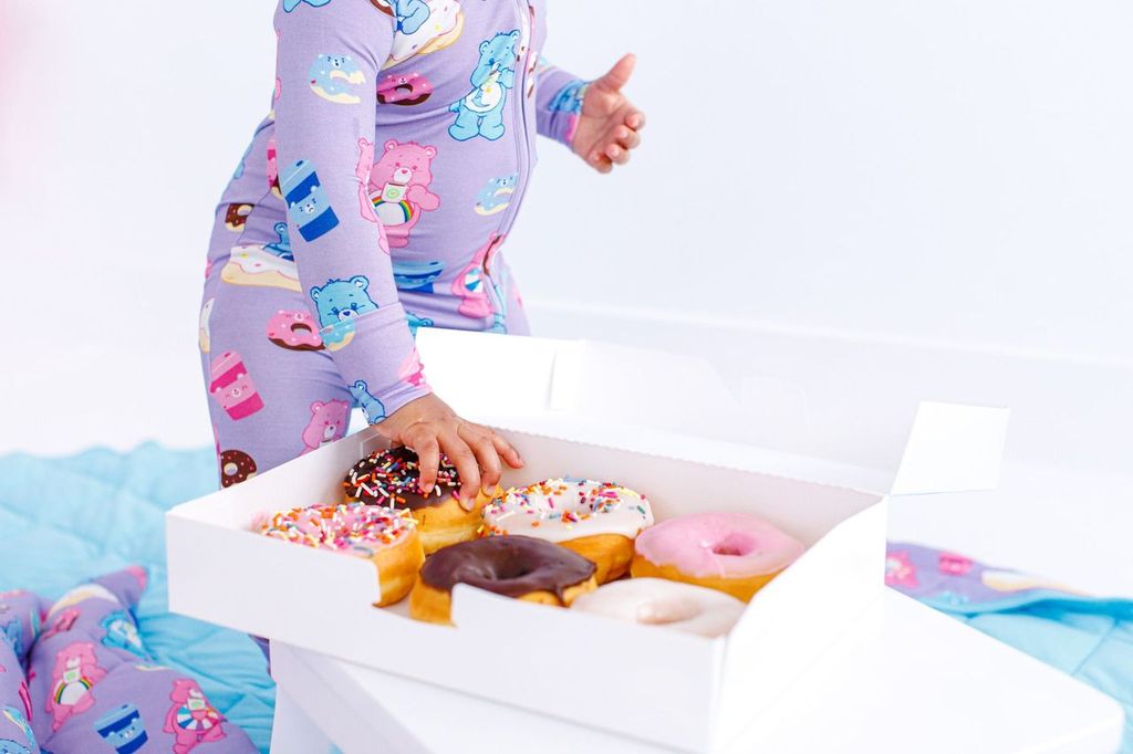 Birdie Bean Convertible Romper: Care Bears™ Donuts and Coffee