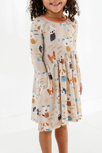 KiKi + Lulu Toddler Dress: Pajama Pawty
