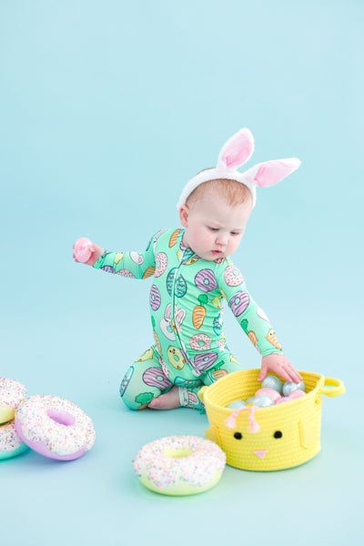 Birdie Bean Convertible Romper: Easter Sweets