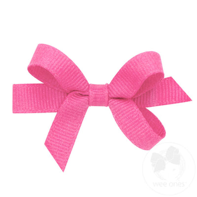 Wee Ones Classic Grosgrain Hair Bow: Hot Pink
