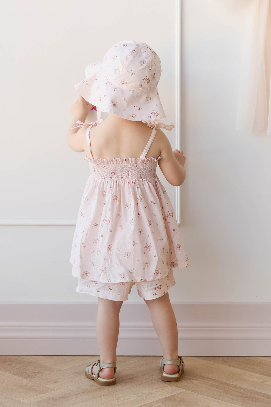 Jamie Kay Organic Cotton Emelia Short: Petite Fleur Soft Peony