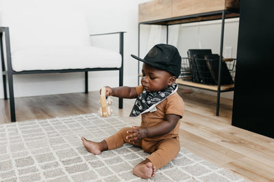 Copper Pearl Bandana Bib Set: Nash