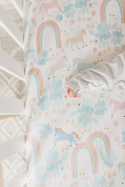 Copper Pearl Fitted Crib Sheet: Whimsy