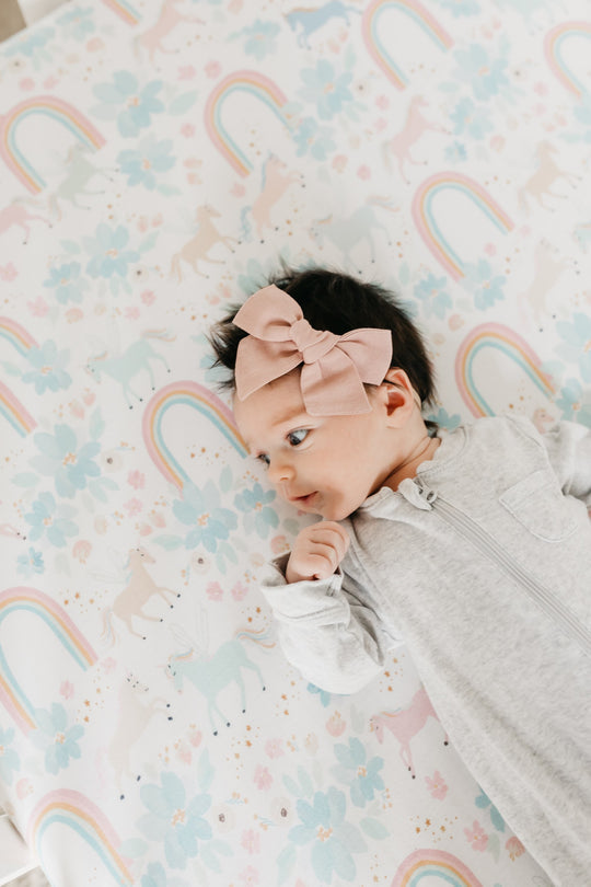 Copper Pearl Fitted Crib Sheet: Whimsy