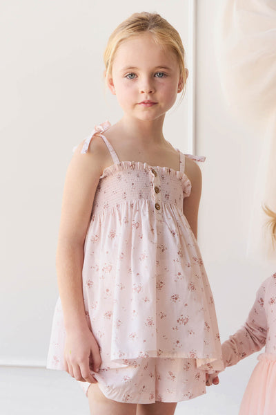 Jamie Kay Organic Cotton Ellie Top: Petite Fleur Soft Peony