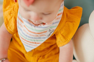 Copper Pearl Bandana Bib Set: Cherry