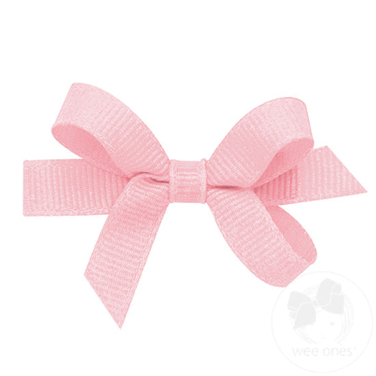 Wee Ones Classic Grosgrain Hair Bow: Light Pink