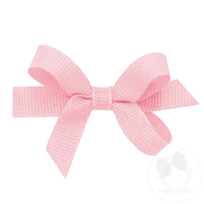 Wee Ones Classic Grosgrain Hair Bow: Light Pink