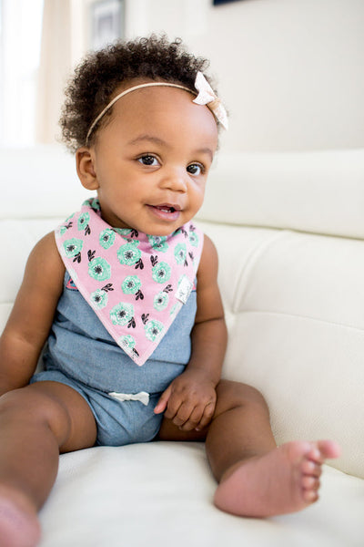 Copper Pearl Bandana Bib Set: Bloom
