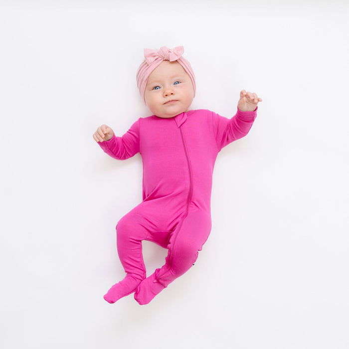 Kyte Baby Zippered Footie: Raspberry