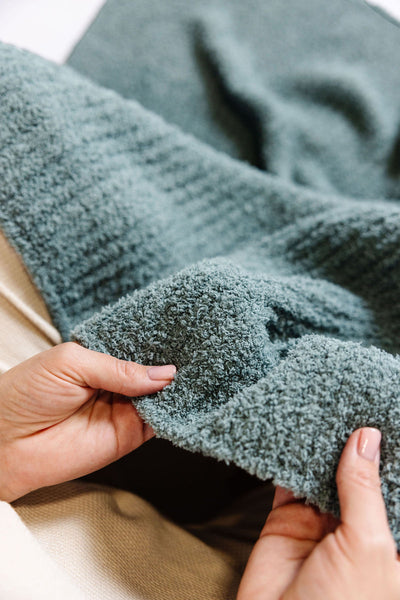 Lou Lou and Company Chenille Blanket: Ocean Blue