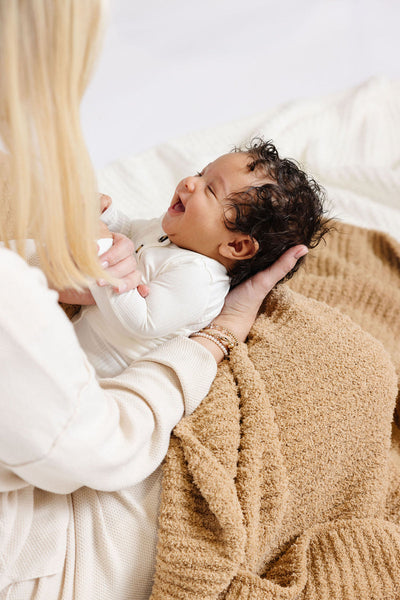 Lou Lou and Company Chenille Blanket: Tan