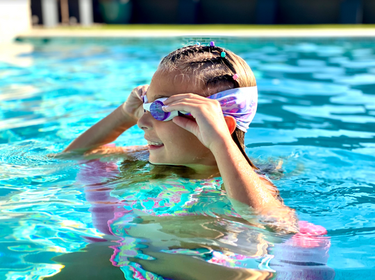 Splash Swim Goggles: Pastel Swirl