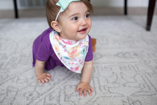 Copper Pearl Bandana Bib Set: Bloom