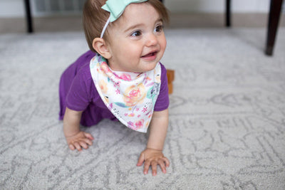 Copper Pearl Bandana Bib Set: Bloom