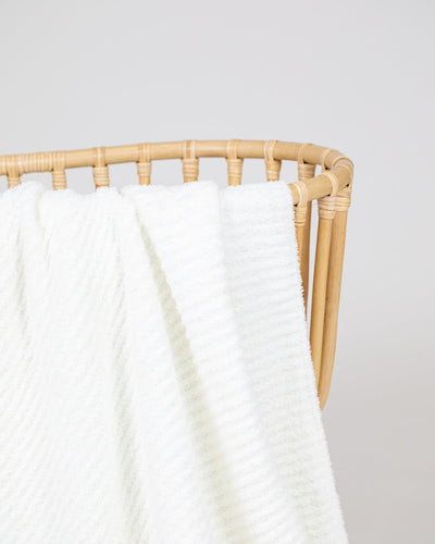 Lou Lou and Company Chenille Blanket: White