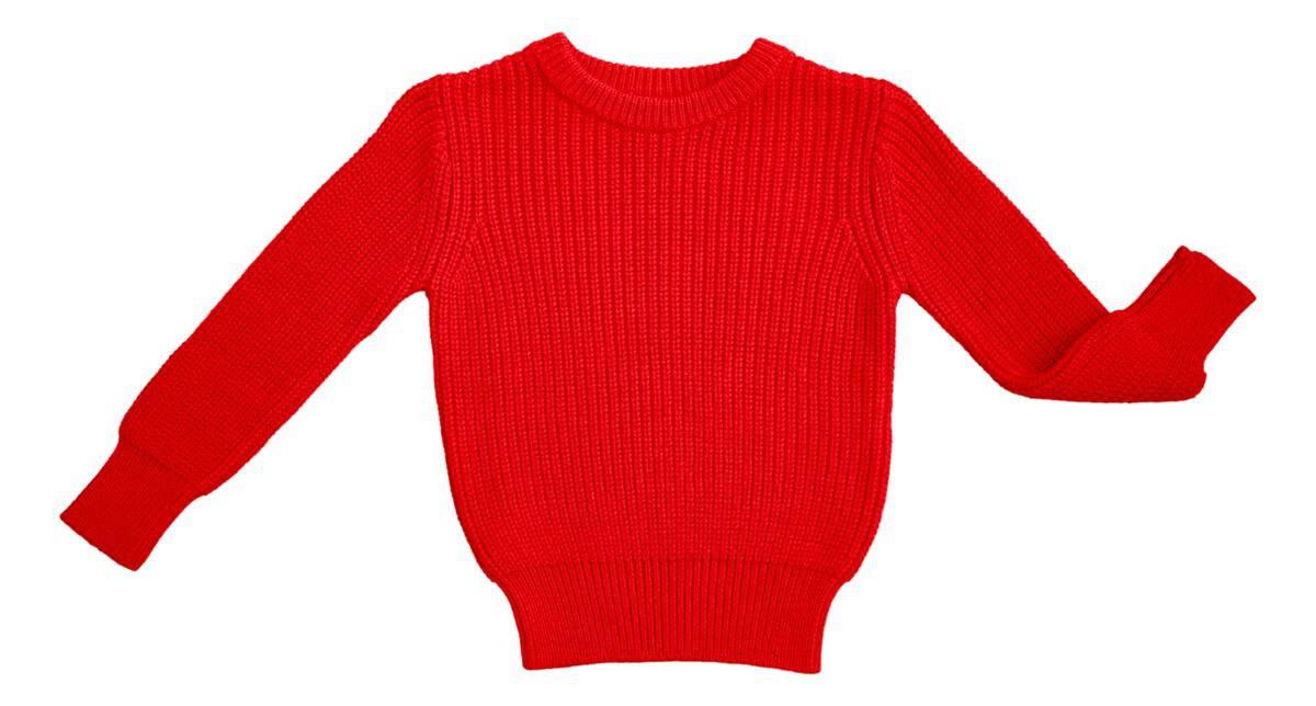 Birdie Bean Chunky Knit Sweater: Ruby