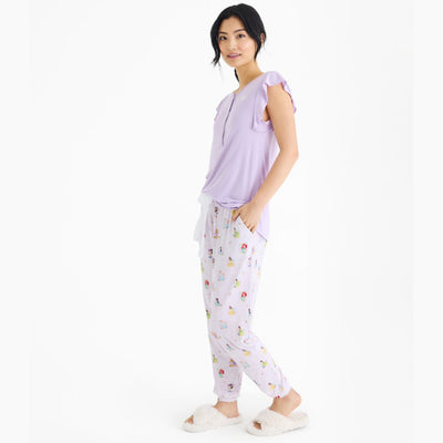 Magnetic Me Modal Women's Short Sleeve Jogger Set: Disney Princess