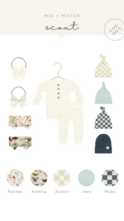 Lou Lou and Company Newborn Swaddle and Hat Bundle: Scout