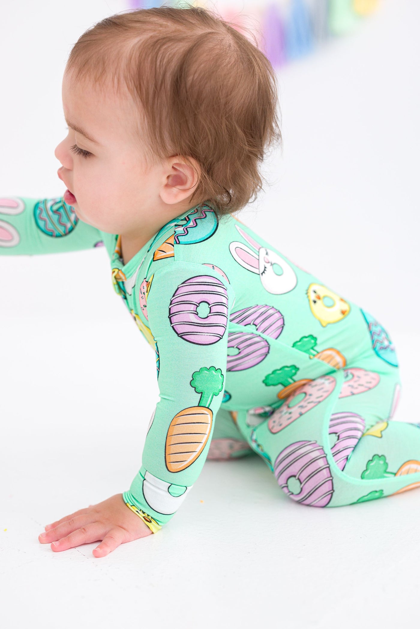 Birdie Bean Convertible Romper: Easter Sweets