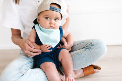 Copper Pearl Bandana Bib Set: Stone