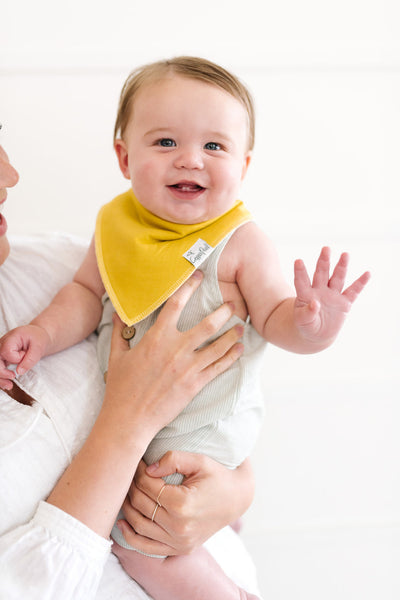 Copper Pearl Bandana Bib Set: Stone