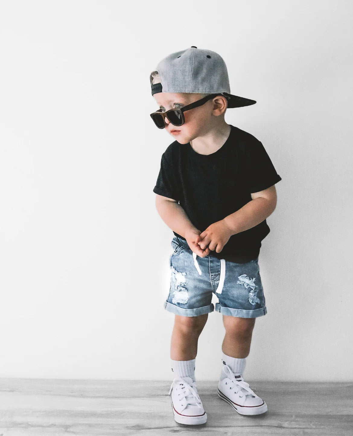Little Bipsy: Distressed Denim Shorts