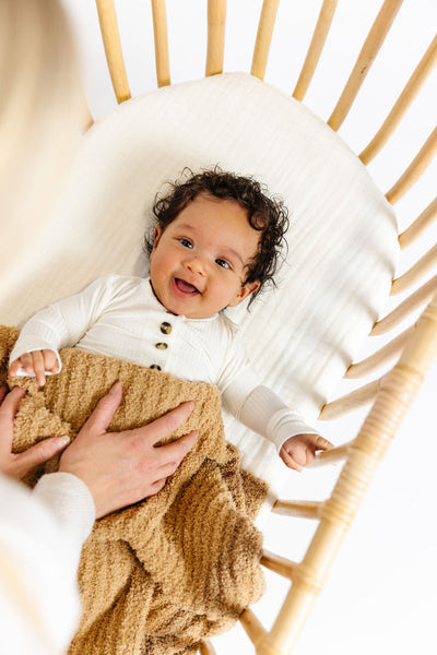 Lou Lou and Company Chenille Blanket: Tan