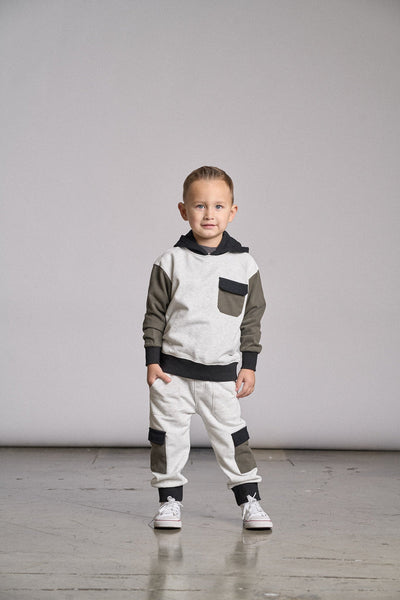 Little Bipsy Cargo Jogger: Green Colorblock