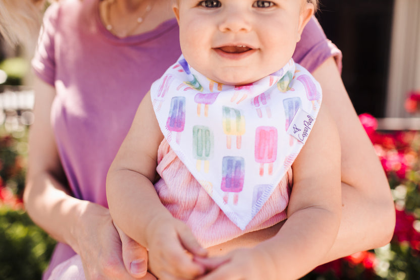 Copper Pearl Bandana Bib Set: Summer