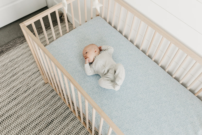 Copper Pearl Fitted Crib Sheet: Lennon