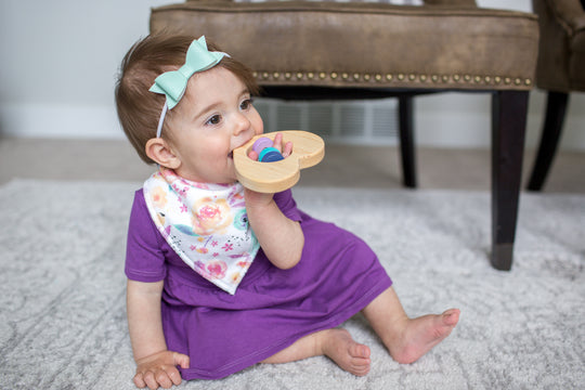 Copper Pearl Bandana Bib Set: Bloom