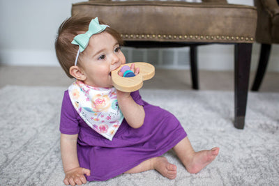 Copper Pearl Bandana Bib Set: Bloom