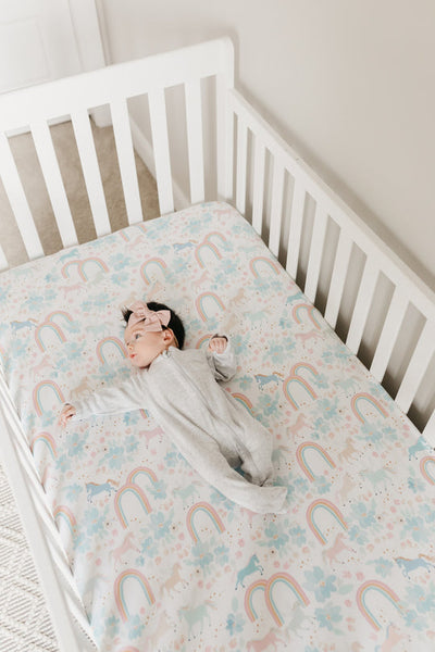 Copper Pearl Fitted Crib Sheet: Whimsy